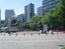 西7丁目 ワオドリスクエア会場 設営の様子