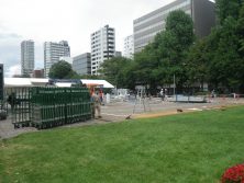 テント撤去作業