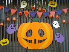 西7丁目ハロウィンのオバケカボチャの写真　