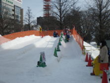 ソリすべりの様子の画像