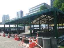 西7丁目ビアガーデン設営の画像