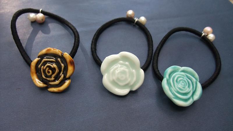 バラのヘアゴム