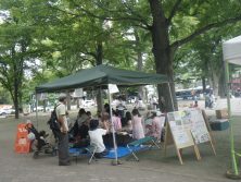 プレーパークPRブースの様子